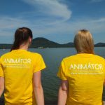 Animátorky AnimationPoint Adél a Maruška u jezera
